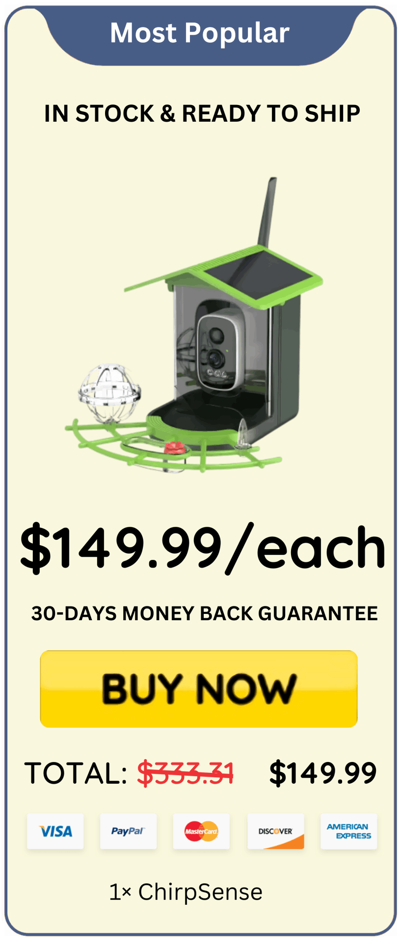 Chirp Sense offer price