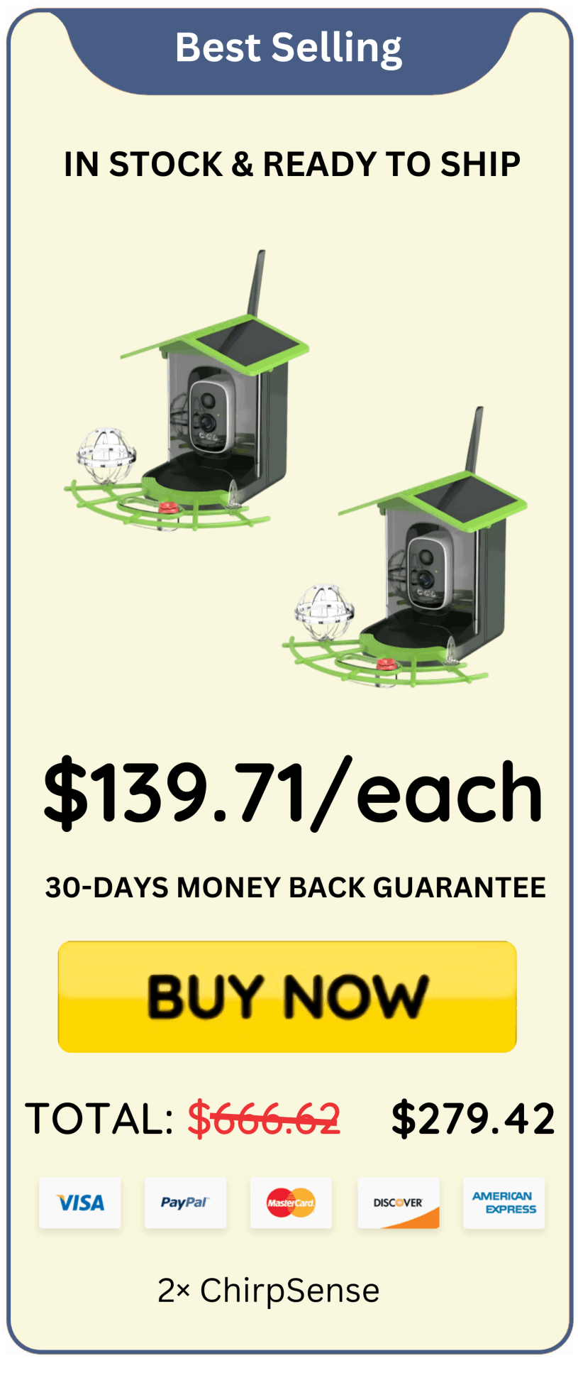 Chirp Sense offer price